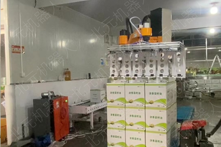 箱装物料码垛，立柱机器人自动堆垛